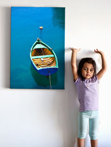 Rowboat, a large gallery wrap by M. Belhaj